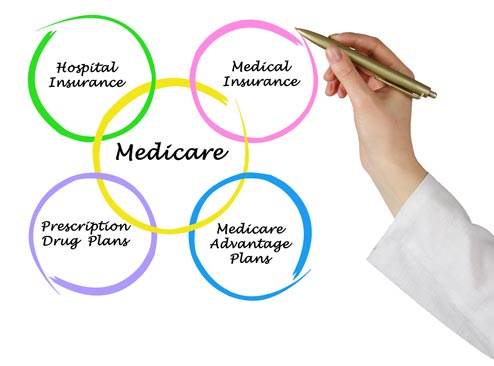 Medicare Coverage Options Chart Showing Supplement, Advantage and Part D Plans